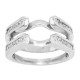 Cubic Zirconia Ring Wrap in Sterling Silver