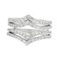 Cubic Zirconia Ring Wrap in Sterling Silver