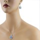 Sterling Silver Multistone Pendant Tanzanite Blue Topaz Pink Topaz Peridot Citrine