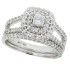 Diamond Wedding Set in Sterling Silver, with Swarovski Zirconia