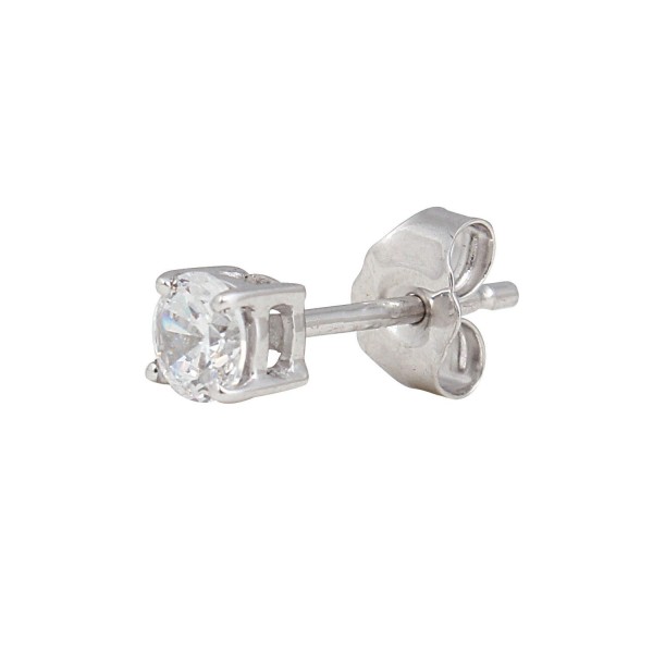 mens white gold diamond stud earrings