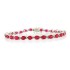 Created Ruby and Genuine Diamond Bracelet Sterling Silver, 11.33cttw