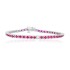 Created Ruby and Cubic Zirconia Bracelet Sterling Silver, 6.72cttw