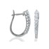 Cubic Zirconia Hoop Earrings in Sterling Silver 1.40cttw