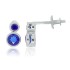 Genuine Sapphire Stud Earrings Rhodium Over Sterling Silver