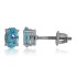 Genuine Blue Topaz Stud Earrings Rhodium Over Sterling Silver