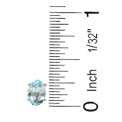 Oval Aquamarine Stud Earrings in 14Kt White Gold 