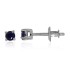 Genuine Sapphire Stud Earrings Sterling Silver