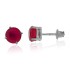 7MM Lab Created Ruby Stud Earrings AAA Quality Sterling Silver