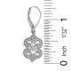 Cubic Zirconia Dangle Earrings Rhodium Over Sterling Silver 