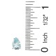 Pear Shaped Genuine Aquamarine Stud Earrings 14Kt White Gold