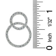 Cubic Zirconia Fashion Drop Earrings in Sterling Silver 