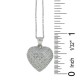 Cubic Zirconia Heart Pendant Necklace Sterling Silver  