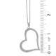 Cubic Zirconia Heart Pendant Necklace Sterling Silver  