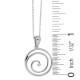 Cubic Zirconia Circle Pendant Necklace Sterling Silver  