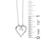 Cubic Zirconia Heart Pendant Necklace Sterling Silver  