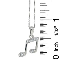 Cubic Zirconia Fashion Pendant Necklace Sterling Silver  